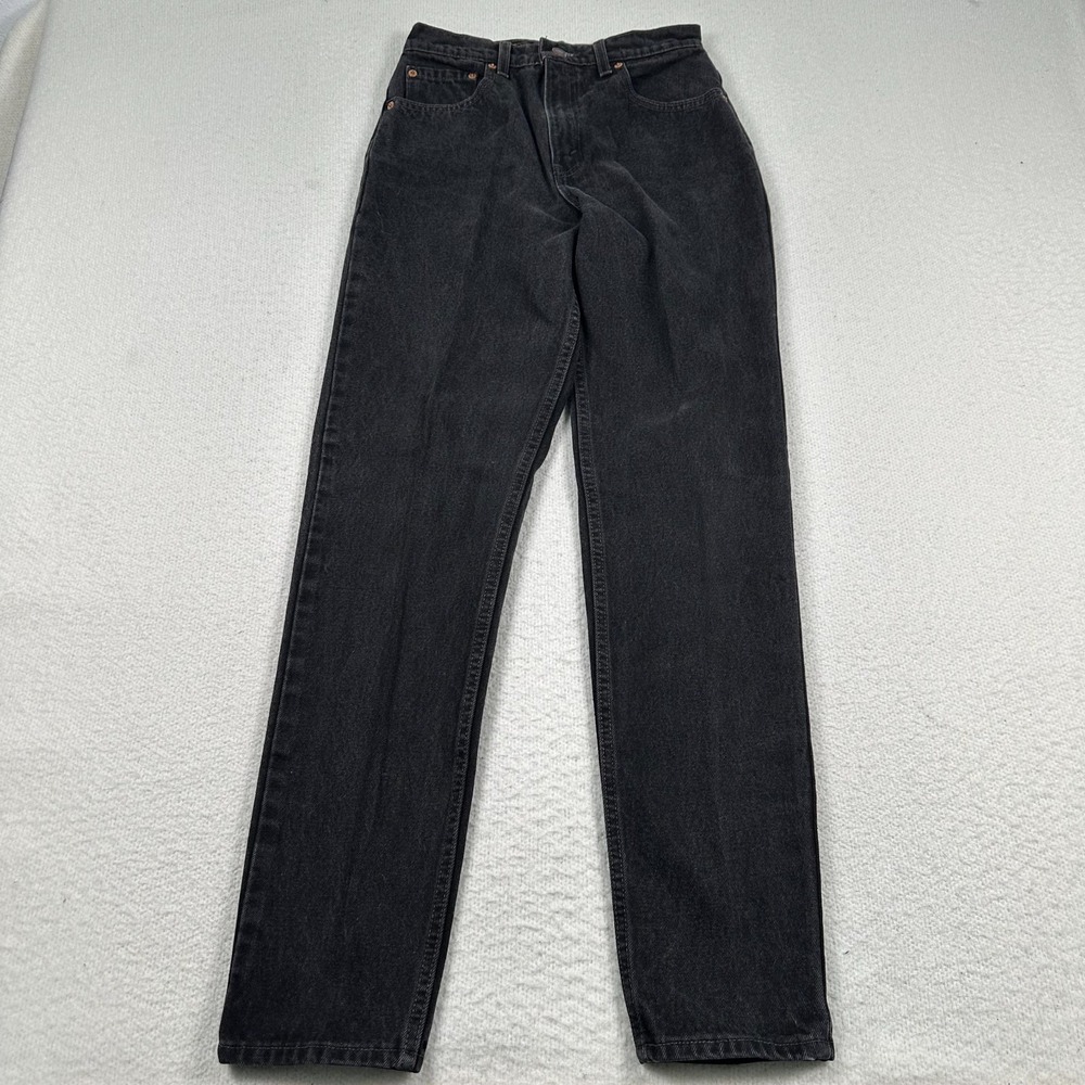 VTG Levi's 550 Relaxed Fit Tapered Leg Jeans Women 8 REG 26x32 Black Made In USA